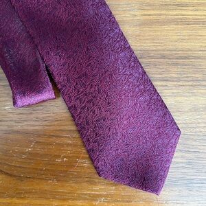 Marc Anthony Wine Red Silk Tie